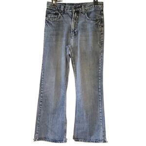 Carbon Black Men's‎ Distressed Bootcut Blue Jeans 29x30